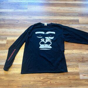 San Diego Zoo Shirt - Long Sleeve Shirt - Size L - Graphic Ape Primate Black